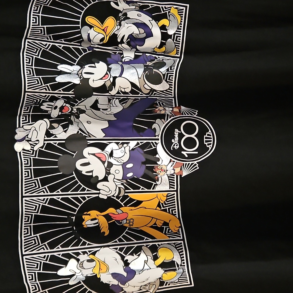 Unisex Disney Black 100th Graphic T-Shirt